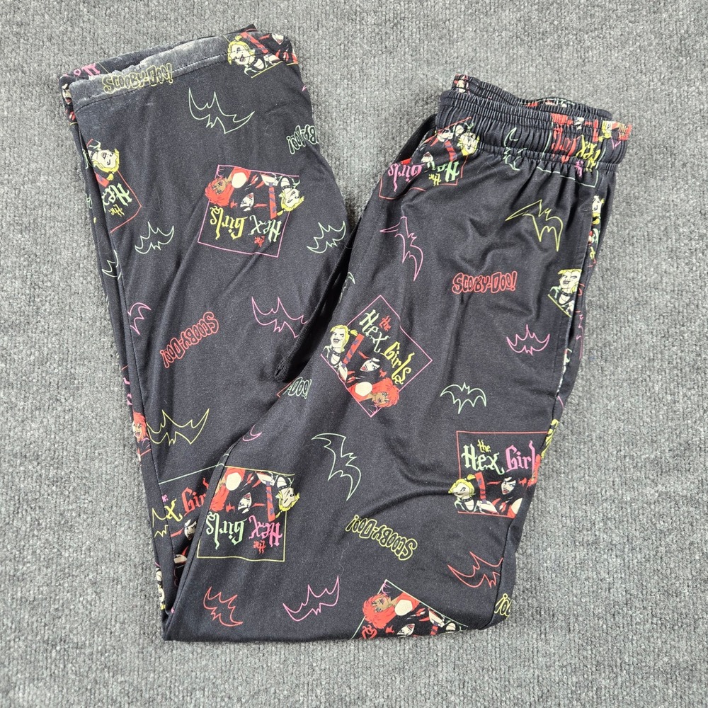 Scooby-Doo The Hex Girls Pajama Pants Womens XS Black Goth Graphic Sleepwear